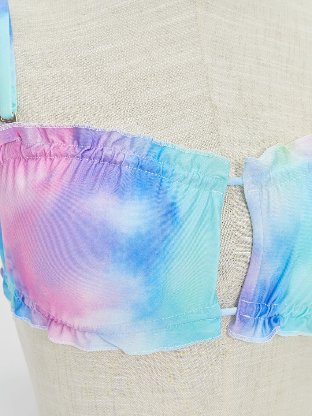 KARIŞIK Kadın Dikişli Pedli Batik Bikini Üst S Z F C LCW