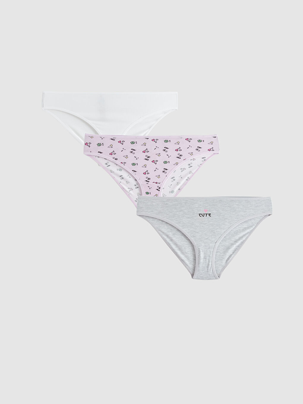 Printed Bikini Briefs 3 Pack W3AY13Z8 CT3 W3AY13Z8 CT3 LC Waikiki