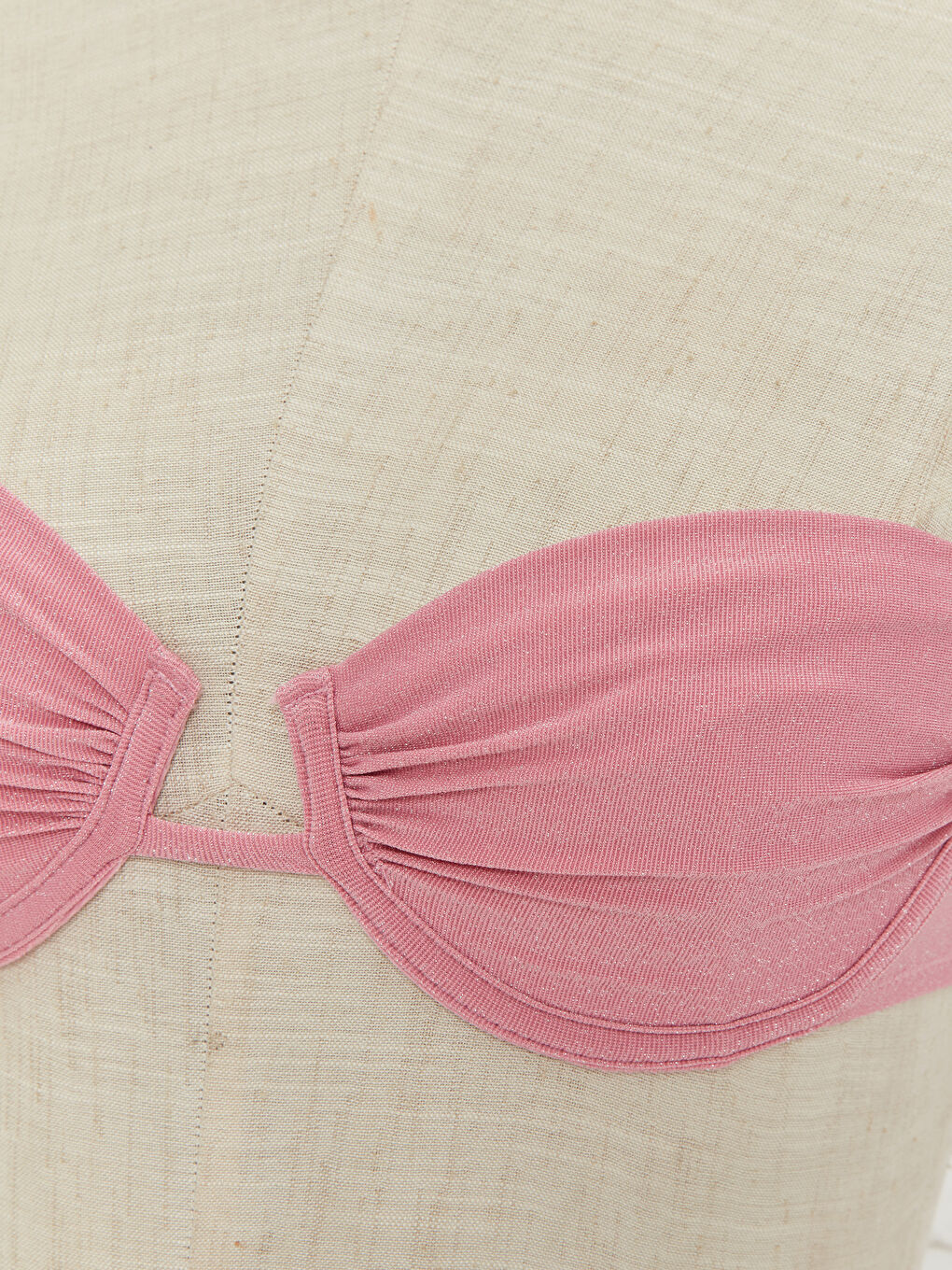 PEMBE Dolgusuz Simli Kadın Bikini Üst S49987Z8 VVC LCW
