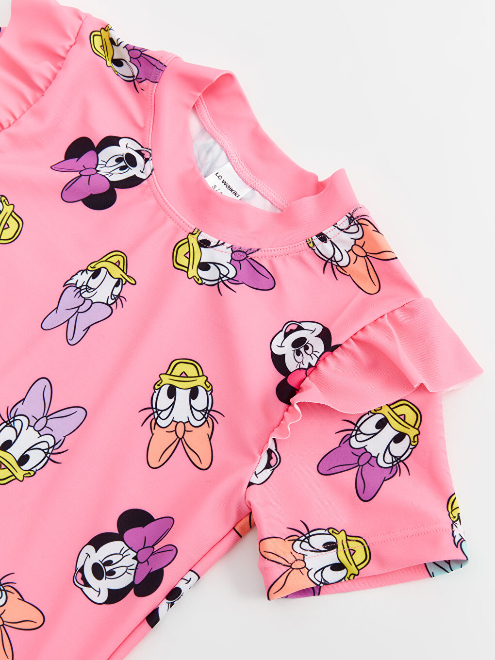 Pembe Bisiklet Yaka K Sa Kollu Minnie Mouse Bask L K Z Bebek Bikini Tak M S Ge Z Lt Lcw