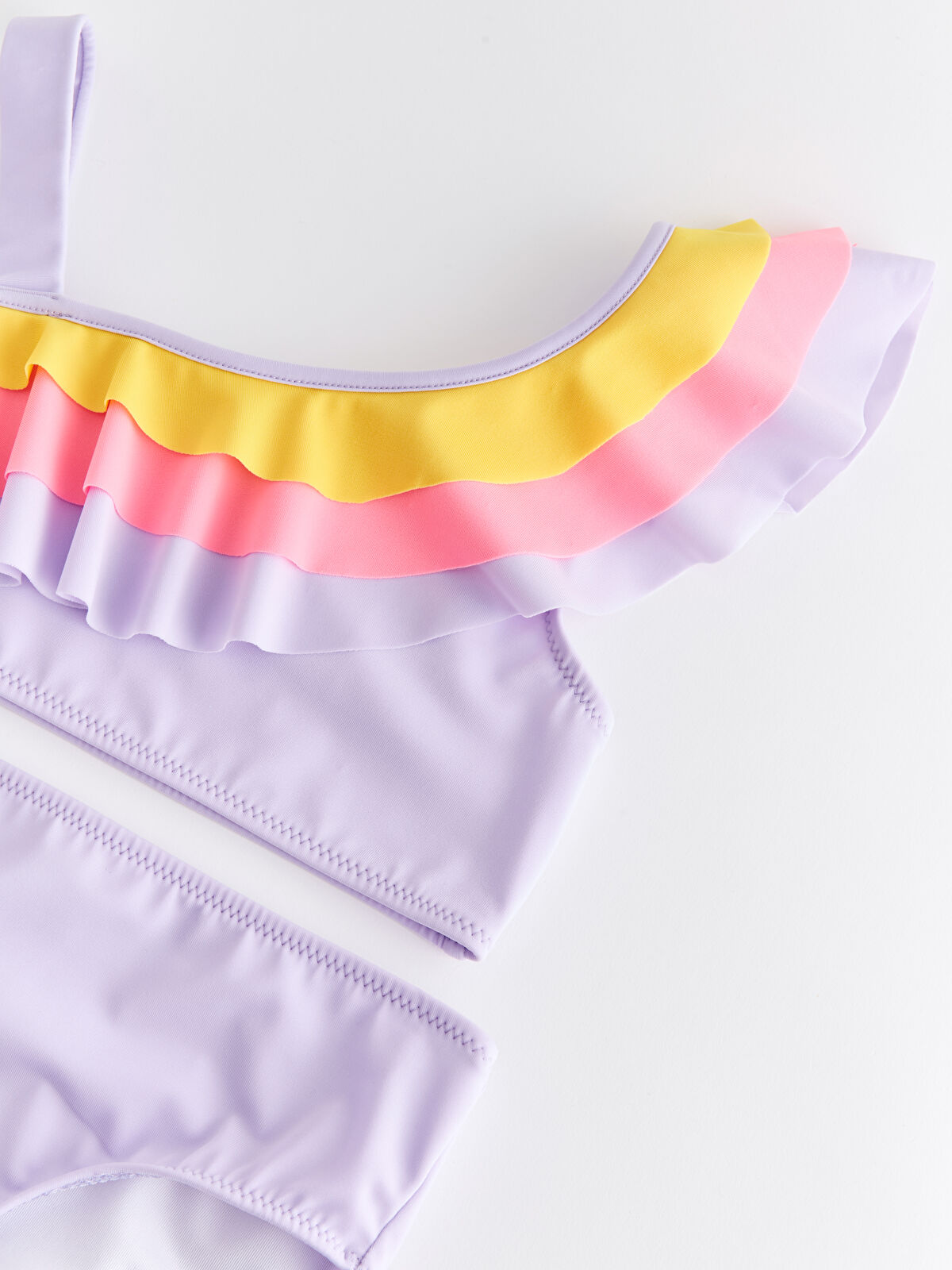 L La Renk Bloklu K Z Ocuk Bikini S Z Sul Lcw