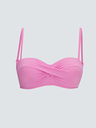 PEMBE Dolgusuz Düz Raşel Kumaş Bikini Üst S23975Z8 QRK LCW