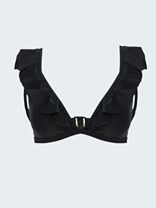 Women S Ruffle Detail Plain Bikini Top S Z Cvl S Z Cvl