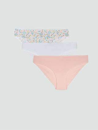 Patterned Bikini Briefs Pack S Z Lu S Z Lu Lc Waikiki