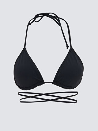 SİYAH Kadın Boyundan Bağlama Detaylı Düz Bikini Üst S39862Z8 CVL LCW