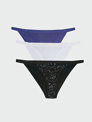 Patterned Bikini Briefs 3 Pack S3CD44Z8 LQJ S3CD44Z8 LQJ LC Waikiki