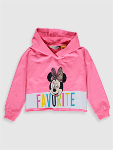 Pembe Kız Çocuk Minnie Mouse Sweatshirt-4