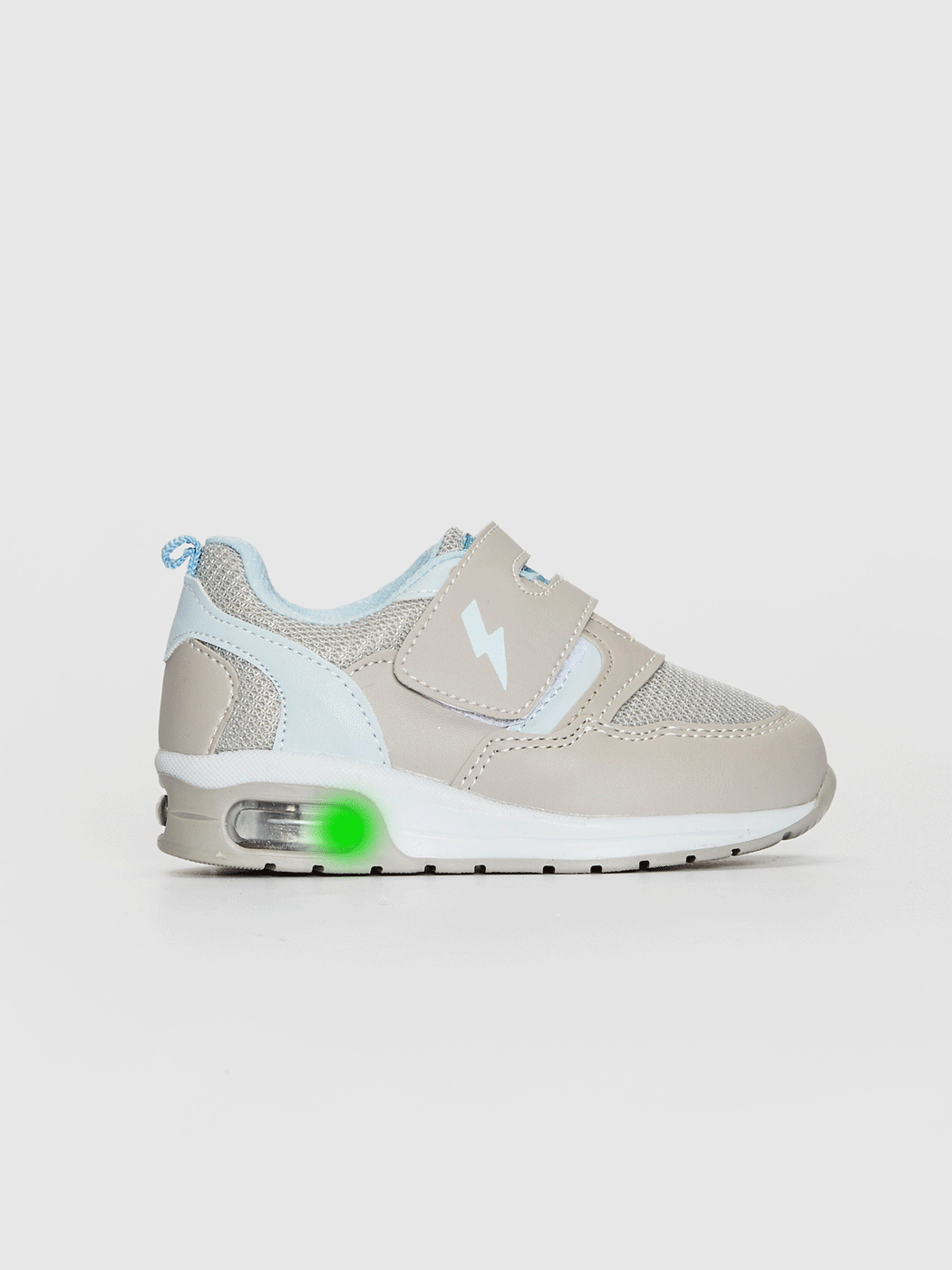 Beyaz Erkek Bebek Işıklı Air Taban Cırt Cırtlı  Günlük Ayakkabı