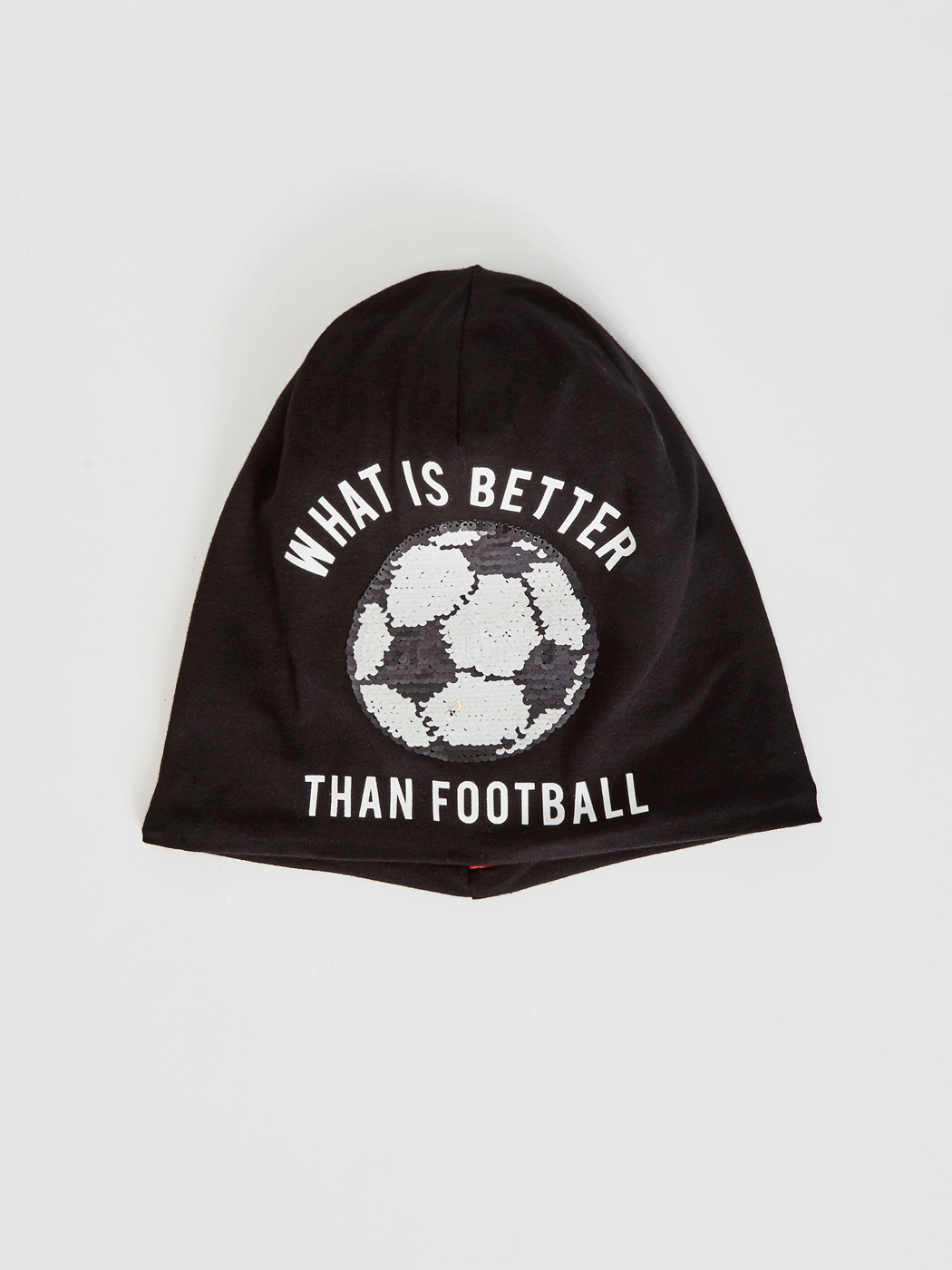 Boy Double Sided Sequined Cotton Jersey Beanie