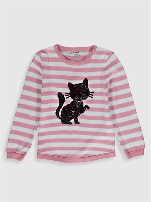 Girl's Double-Sided Sequin Lightweight Tricot Jumper-3