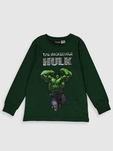 تي شيرت قطني بطبعة هالك ولادي-4