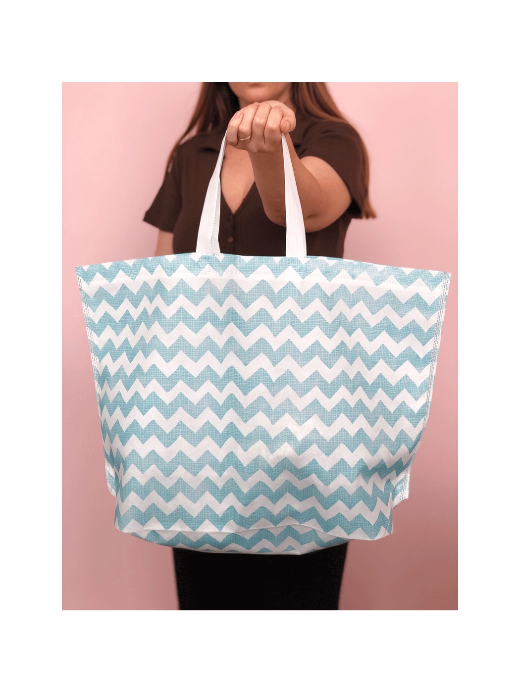 Karışık Baskılı Kadın Plaj Çantası-1