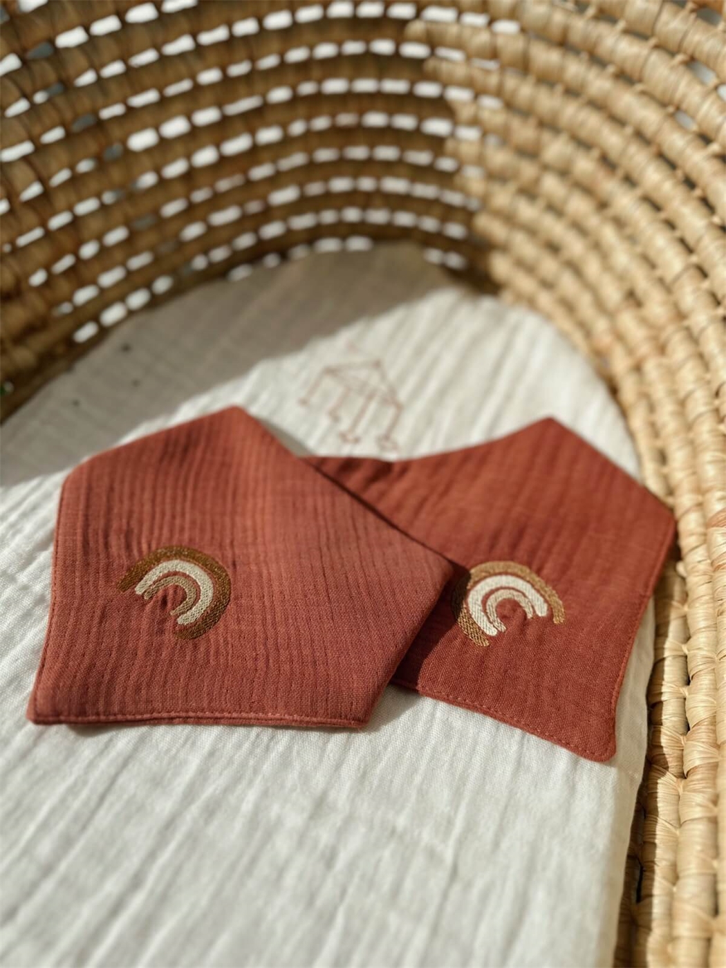 Nakışlı Kız Bebek Mama Önlüğü 2'li-1