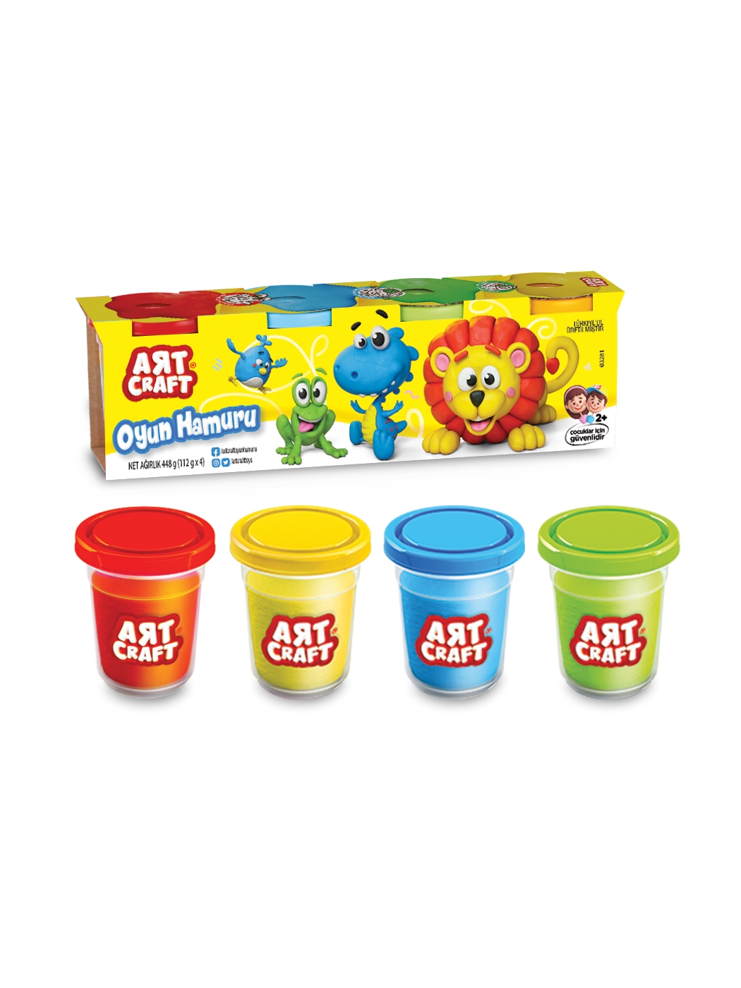 4 Renkli Oyun Hamuru Seti