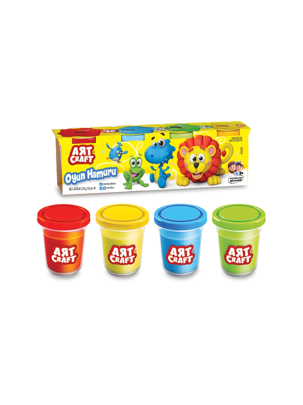 4 Renkli Oyun Hamuru Seti