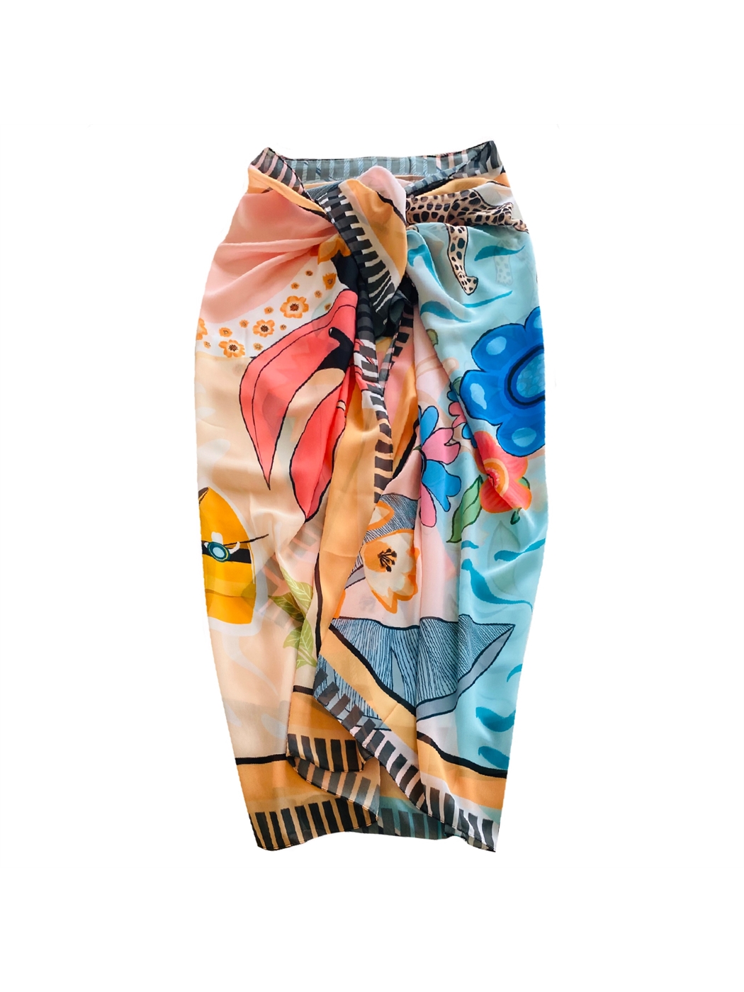 Karışık Desenli Kadın Pareo-1