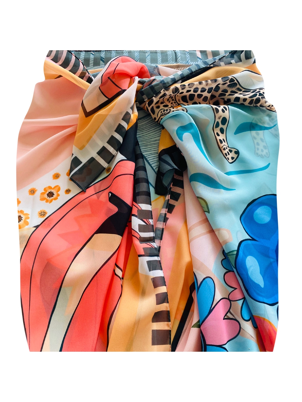 Karışık Desenli Kadın Pareo-2