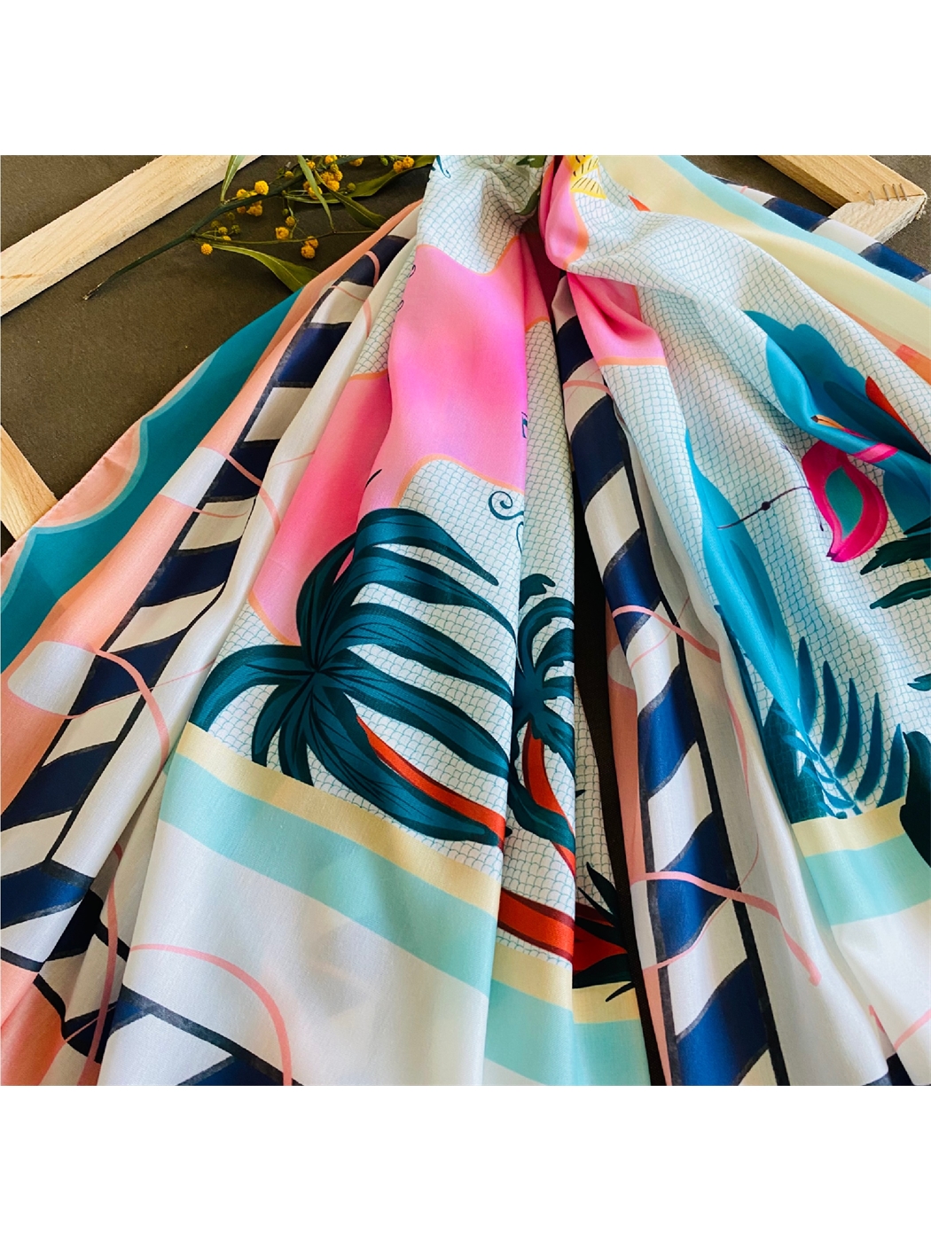 Karışık Desenli Kadın Pareo-4