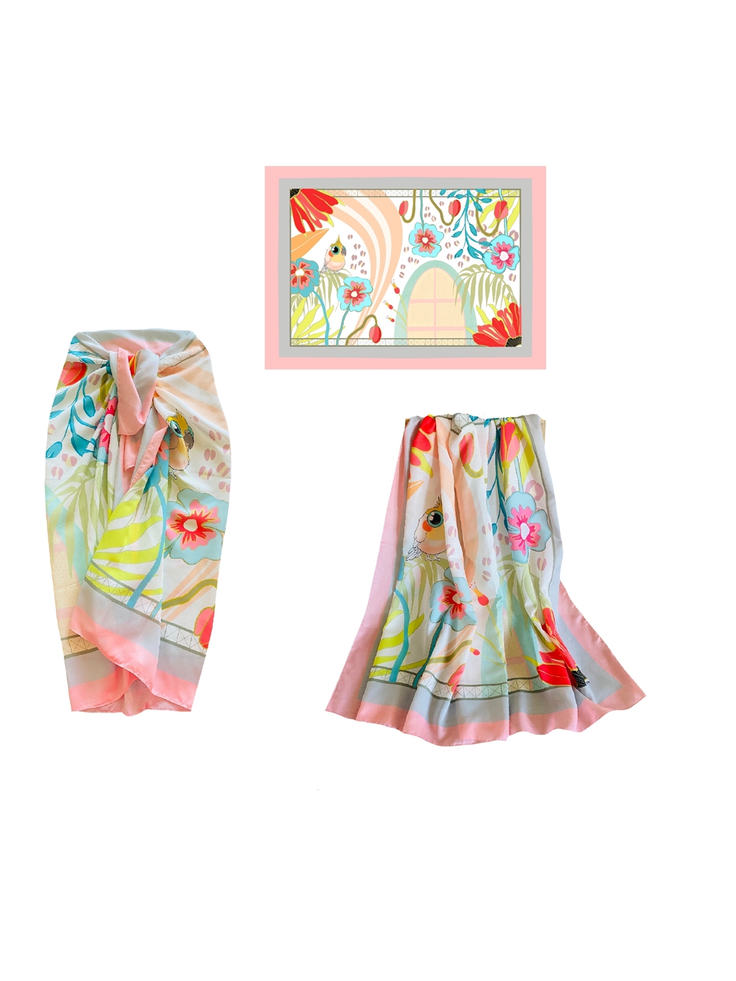 Karışık Desenli Kadın Pareo-2