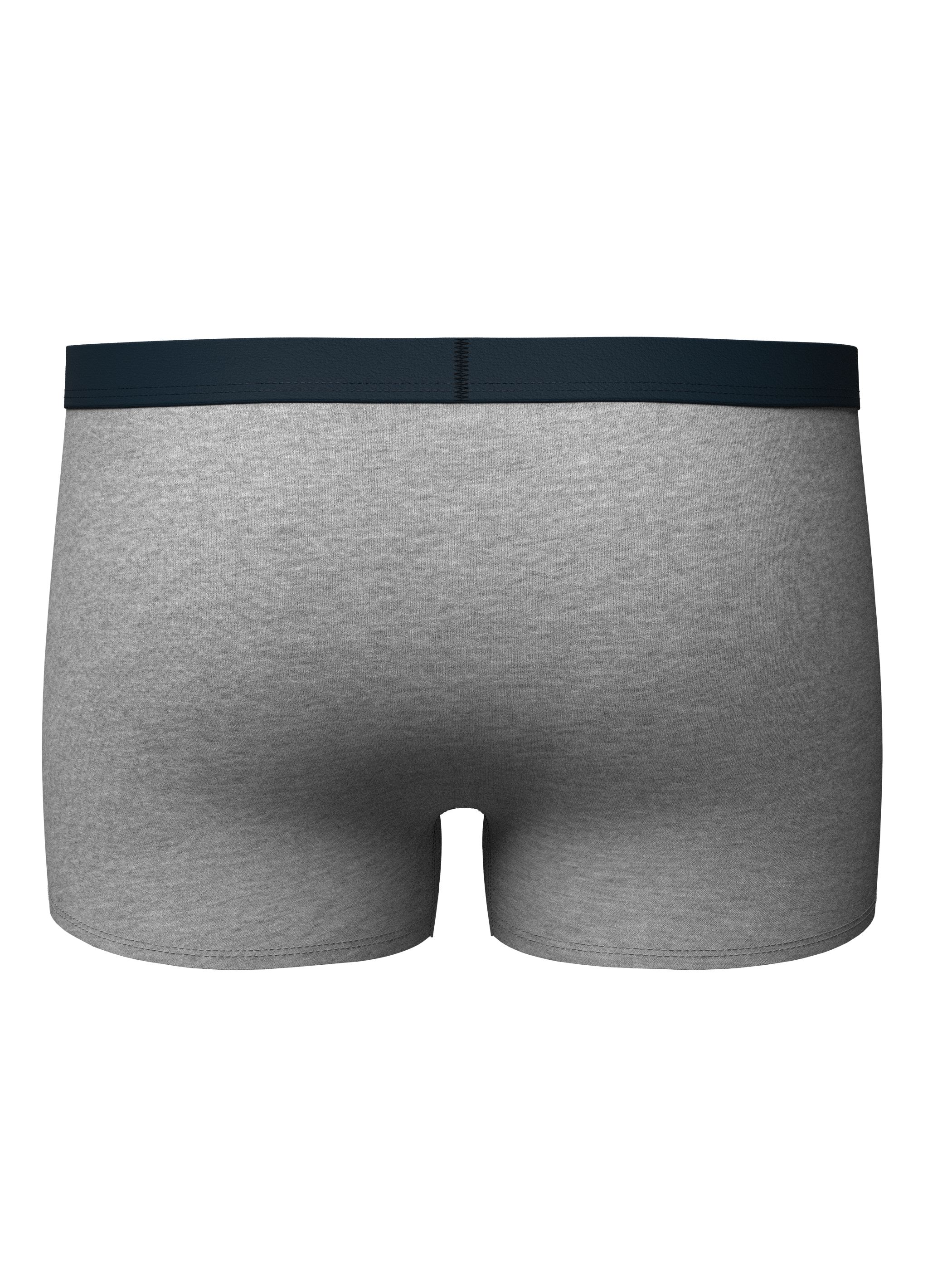 سراويل بوكسر قطن مطاطي عادي للرجال - مجموعتين-1