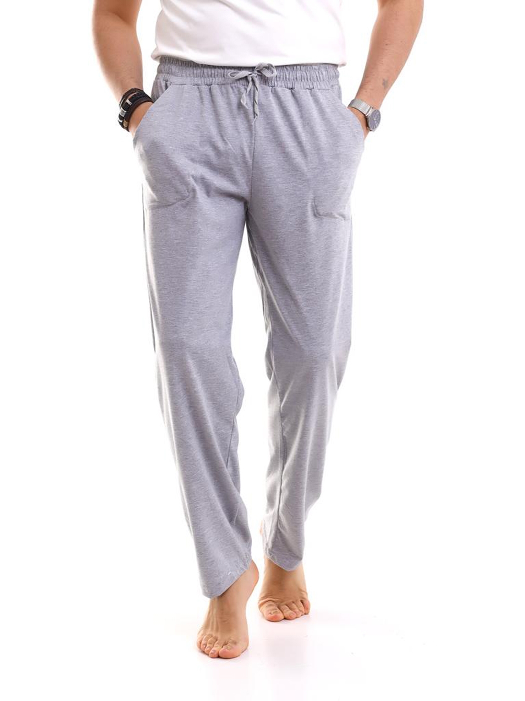 Gri Standart Kalıp Erkek Pijama Alt-1