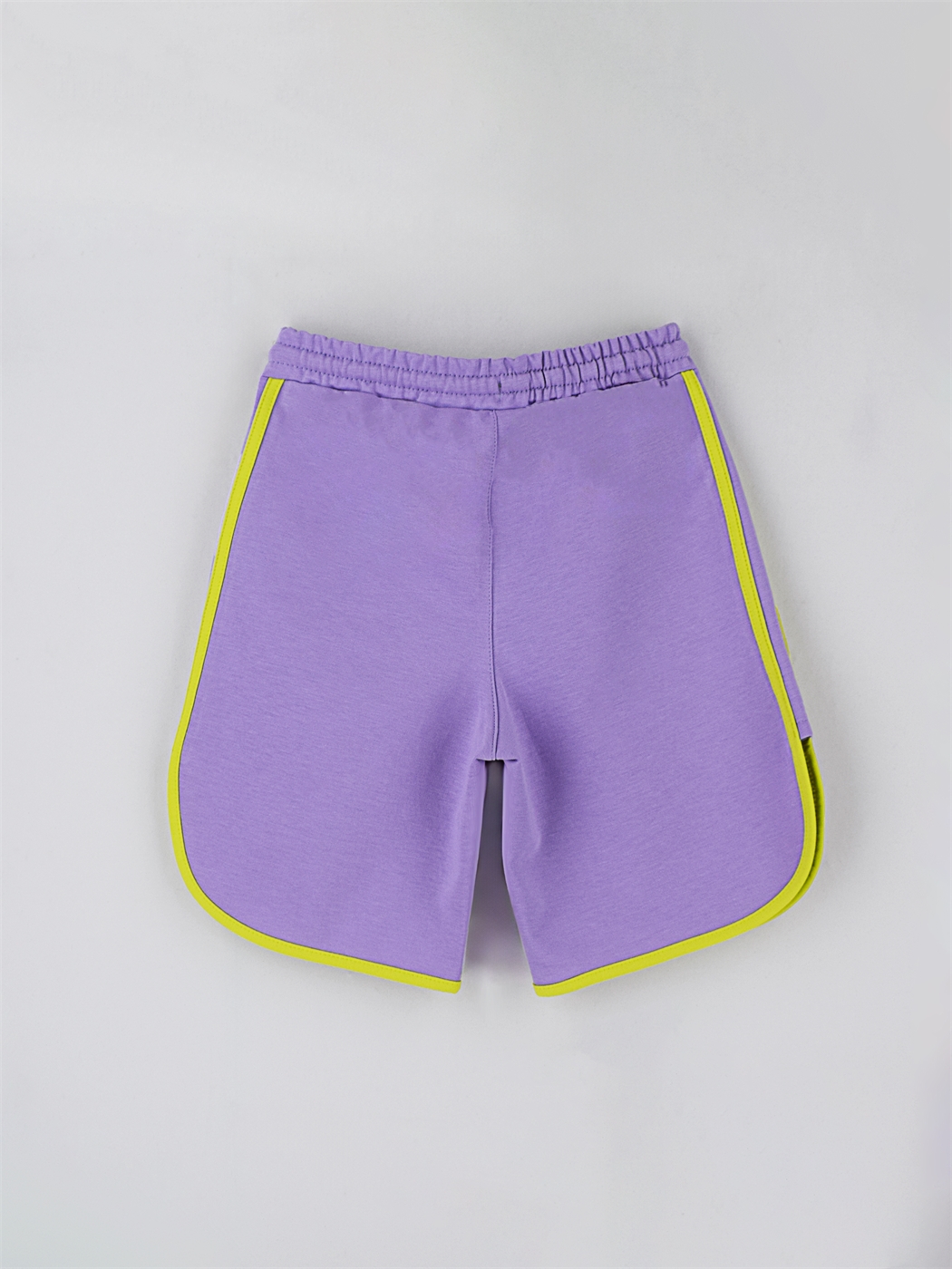 Lila Beli Lastikli Baskılı Kız Çocuk Şort-2