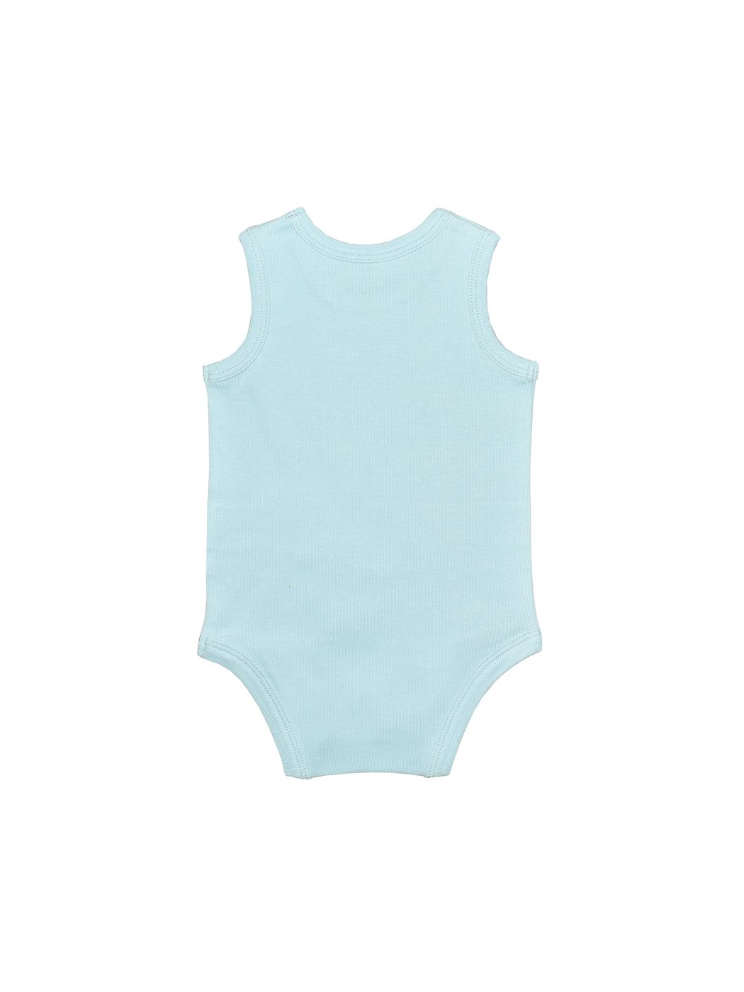 Mavi Bisiklet Yaka Erkek Bebek Çıtçıtlı Bodysuit-1