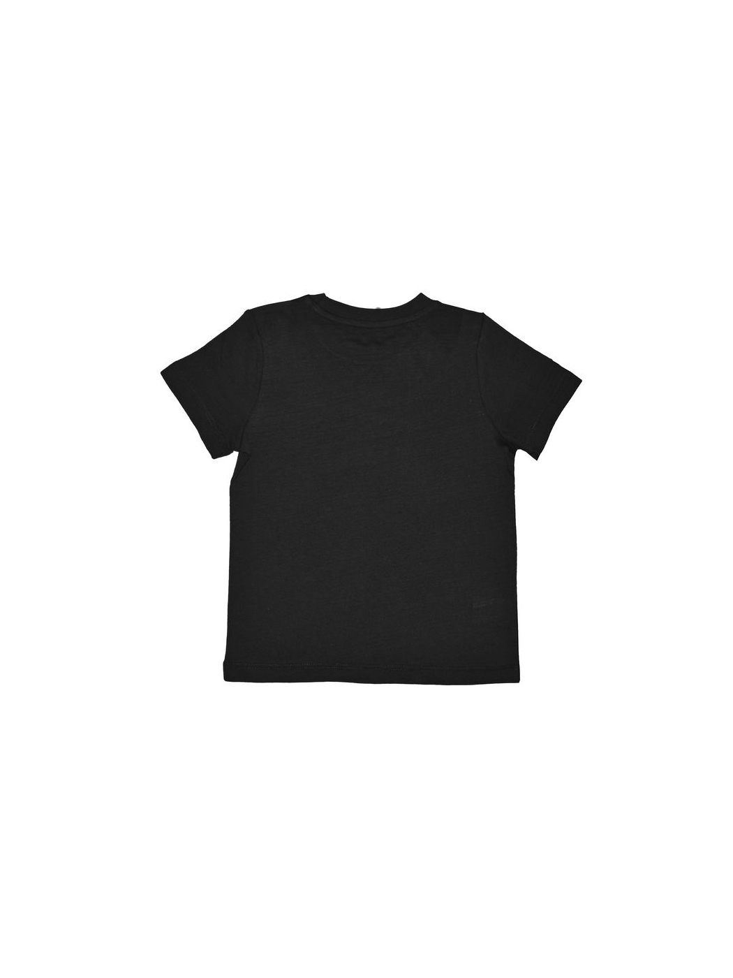 ORGANICKID Siyah Bisiklet Yaka Unisex Çocuk Tişört - 1