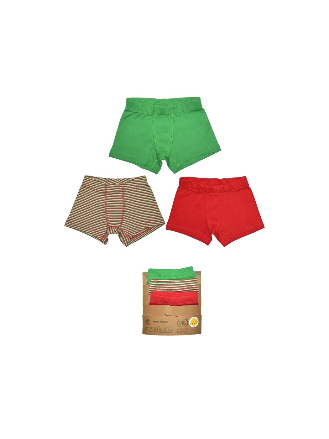 Karışık Çizgili Erkek Çocuk Boxer 3'lü