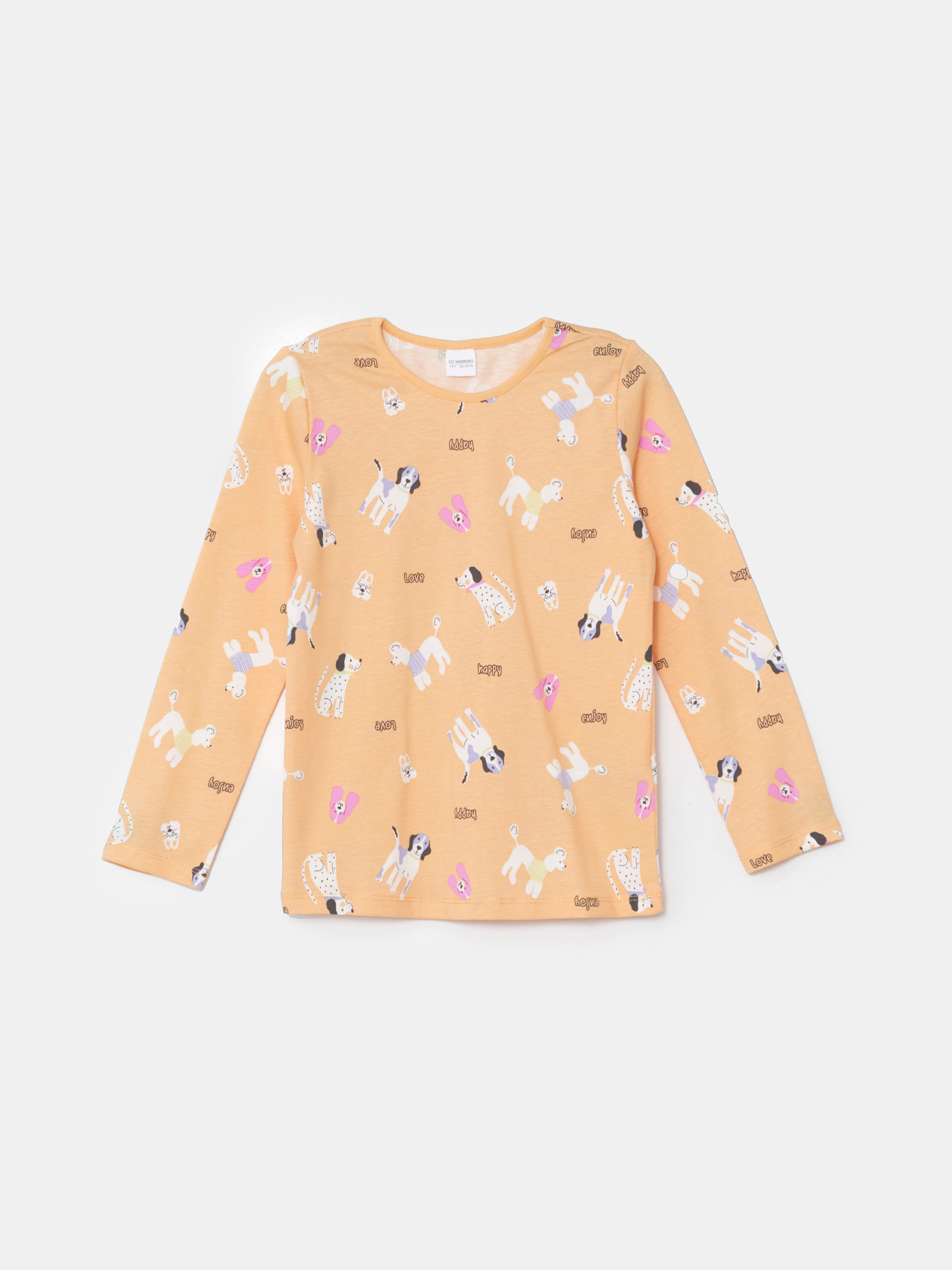 LCW Kids Desenli Kız Çocuk Pijama Üst