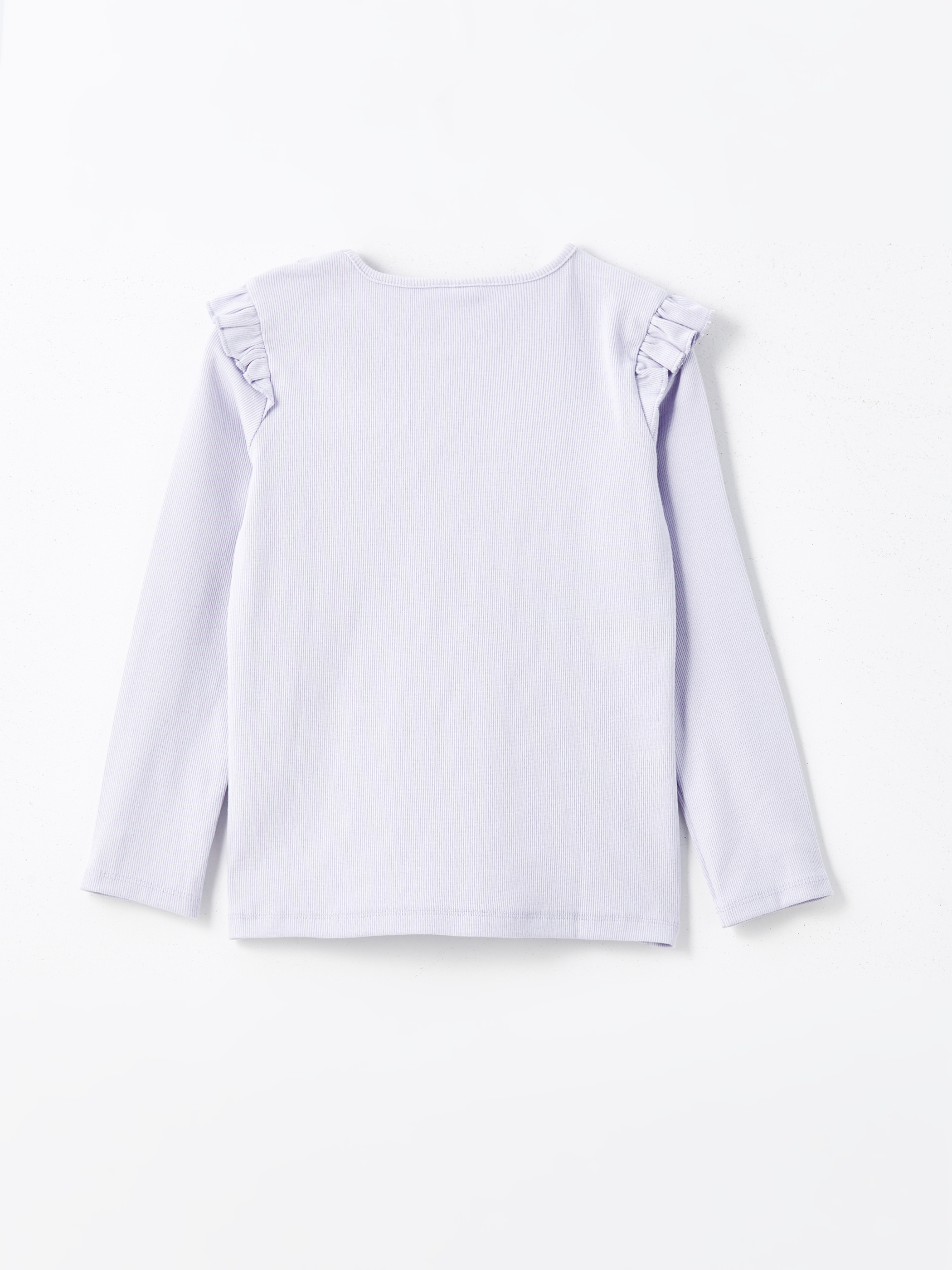 Lila Baskılı Kız Çocuk Pijama Üst-1