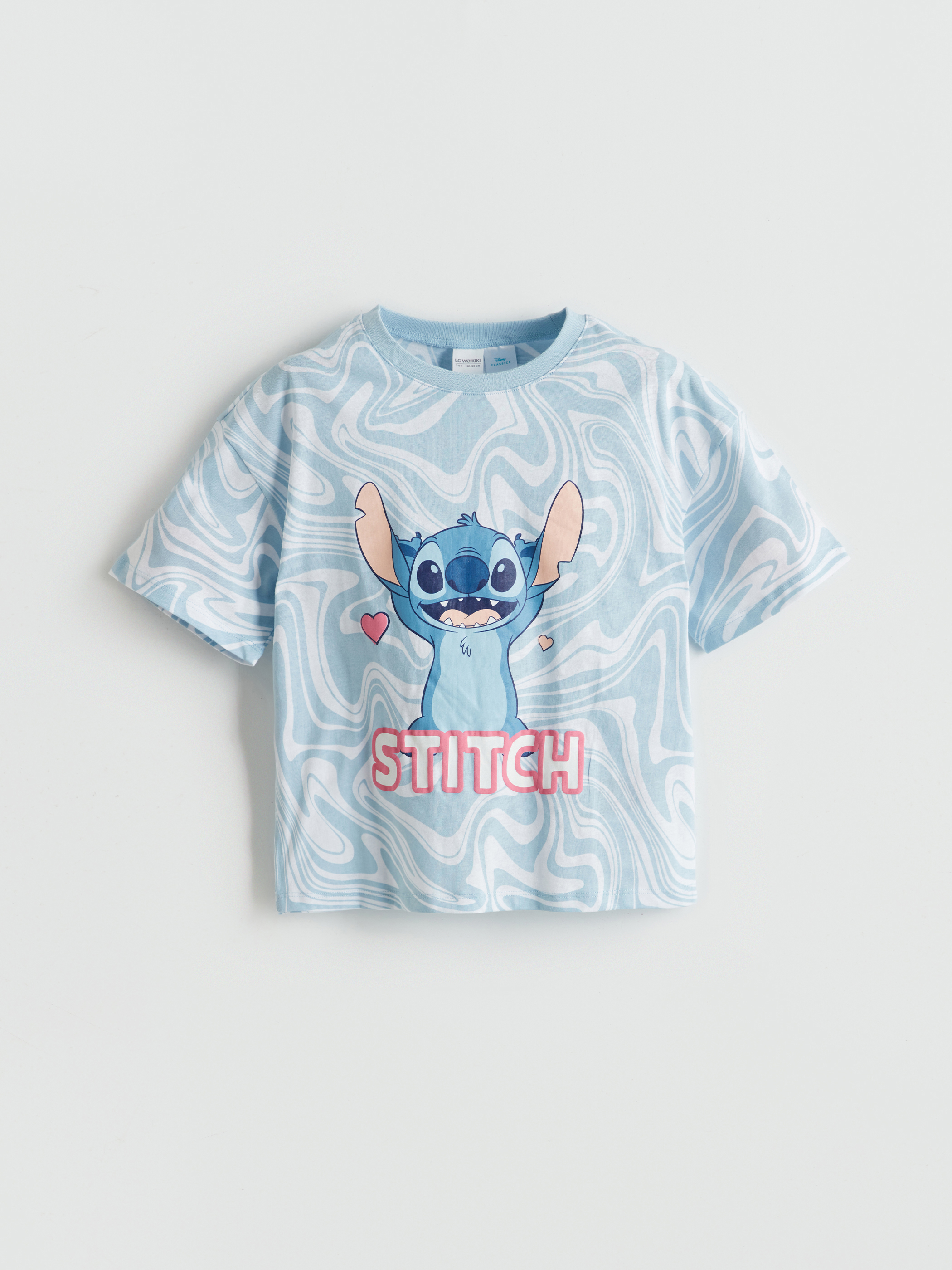 LCW Kids Stitch Baskılı Kız Çocuk Pijama Üst