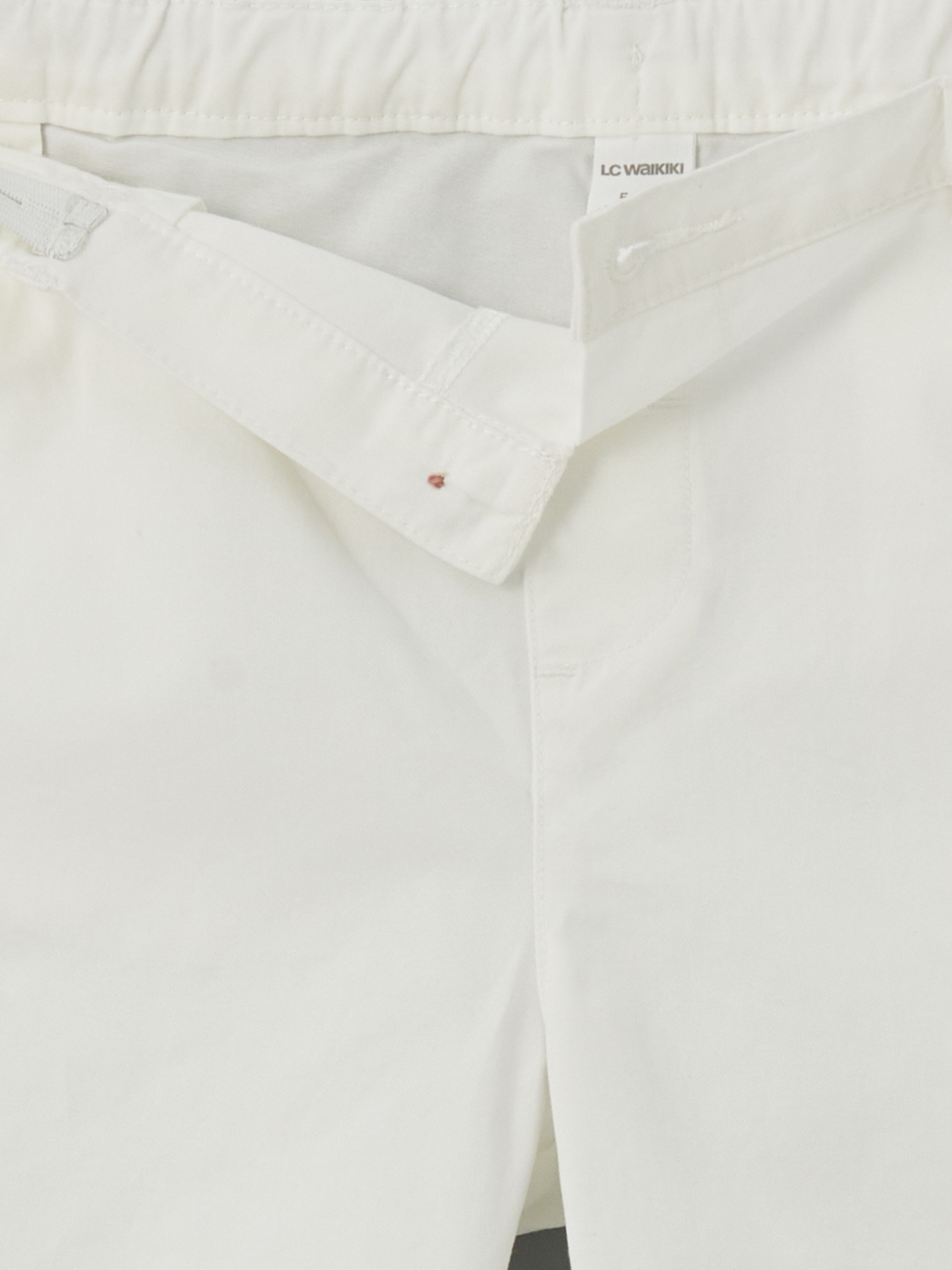 Beyaz Beli Lastikli Basic Erkek Çocuk Şort-2