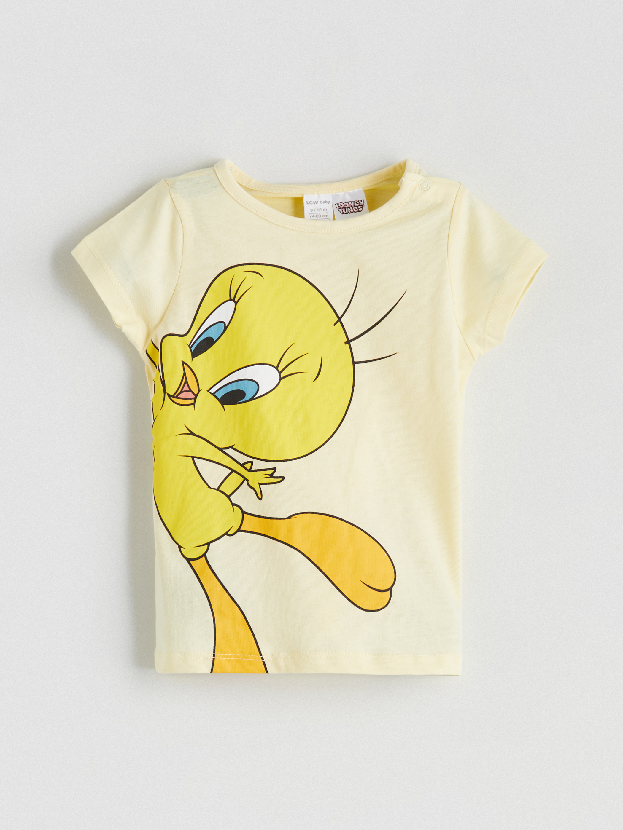 LCW baby Tweety Baskılı Kız Bebek Pijama Üst