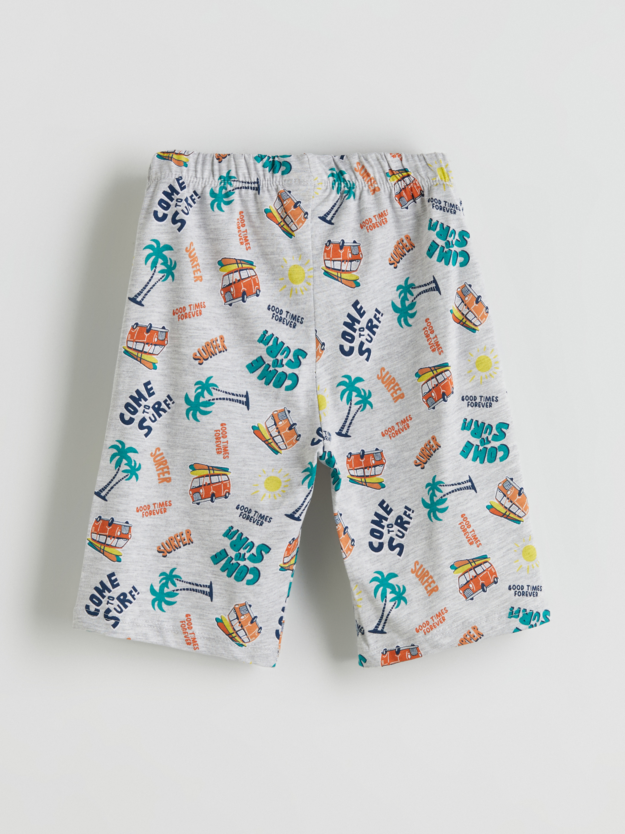 Gri Baskılı Erkek Çocuk Pijama Alt-1