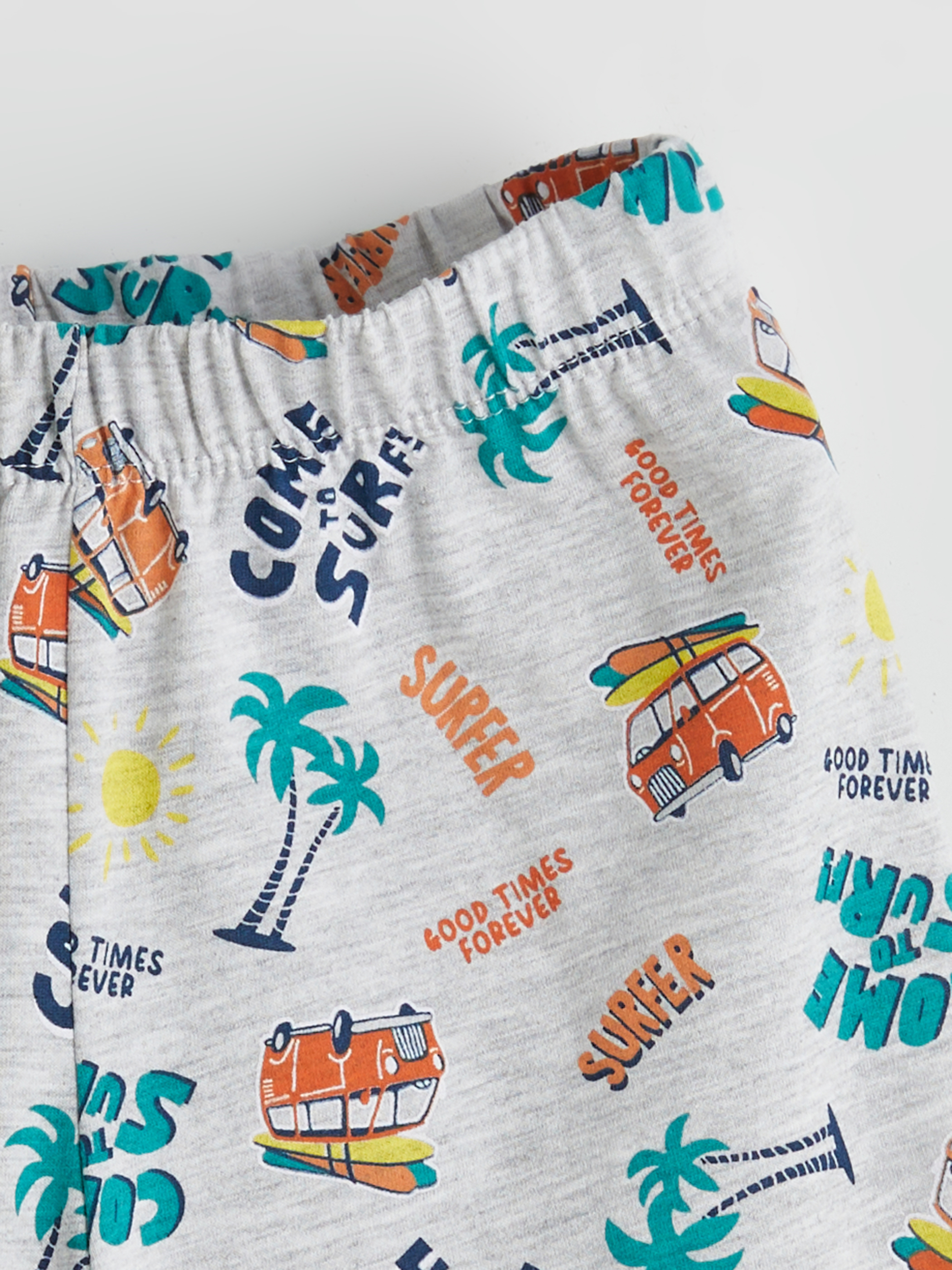 Gri Baskılı Erkek Çocuk Pijama Alt-2