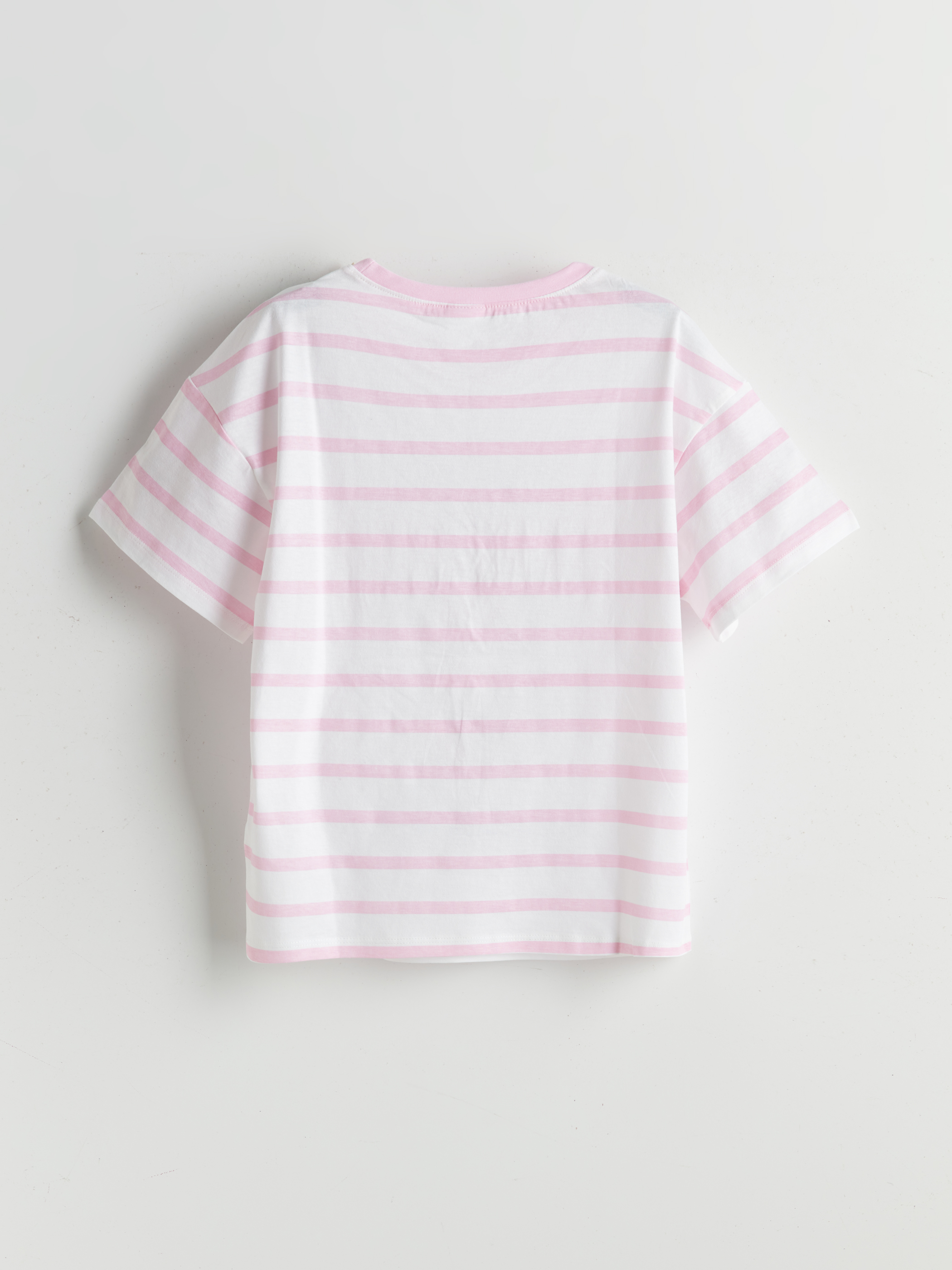 Pembe Baskılı Kız Çocuk Pijama Üst-1