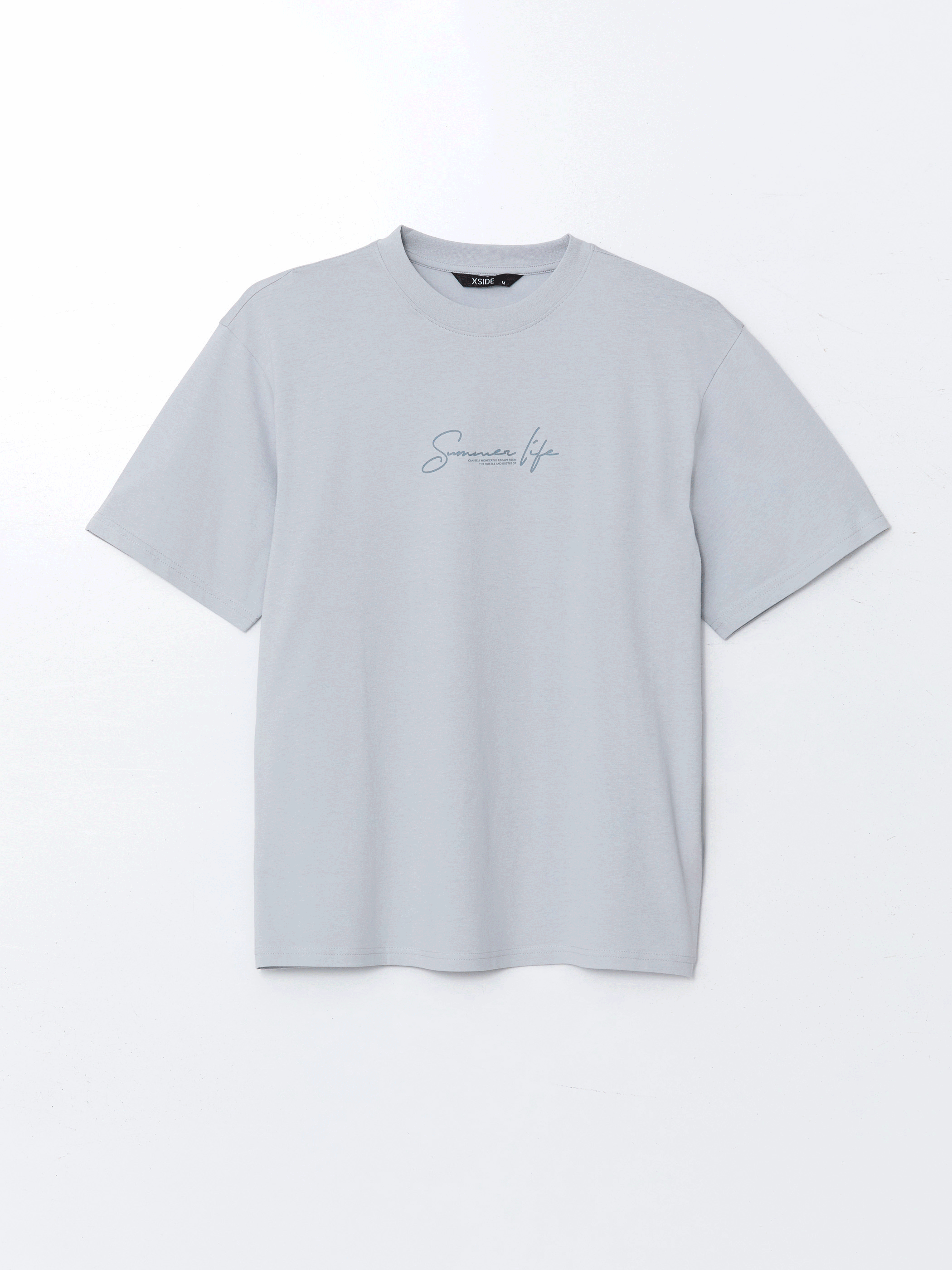 Crew Neck Printed Jersey Men's T-Shirt -S5IL31Z8-YW4