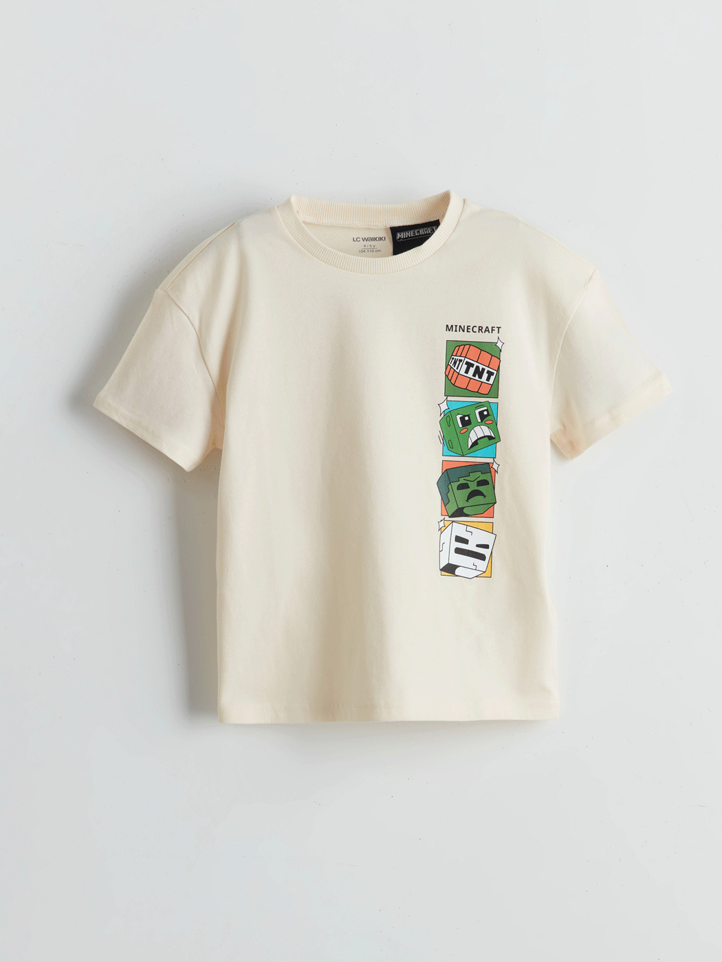 Crew Neck Minecraft Printed Boys' T-Shirt -S5JL55Z1-QVK