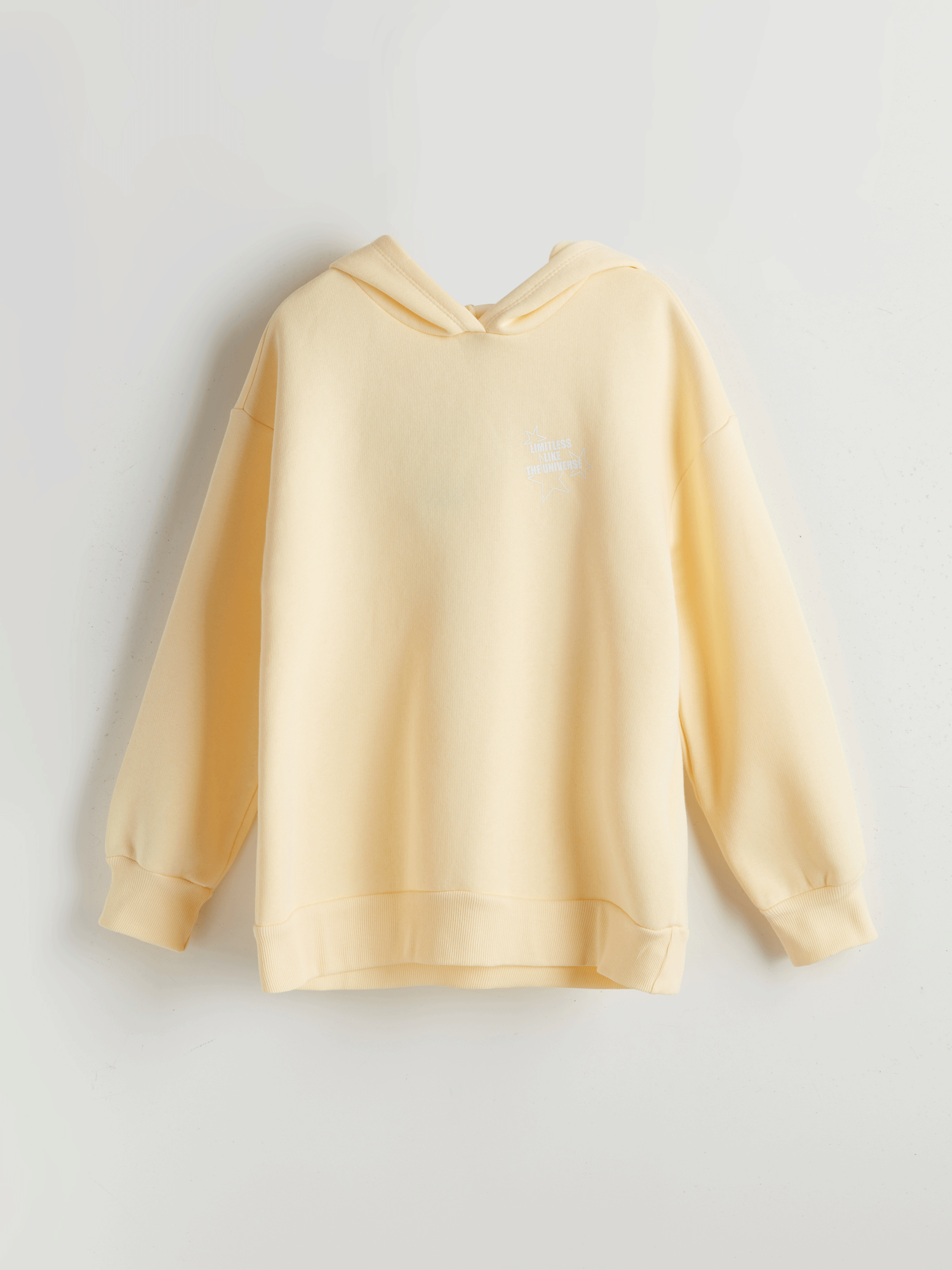 Sarı Kapüşonlu Kız Çocuk Sweatshirt