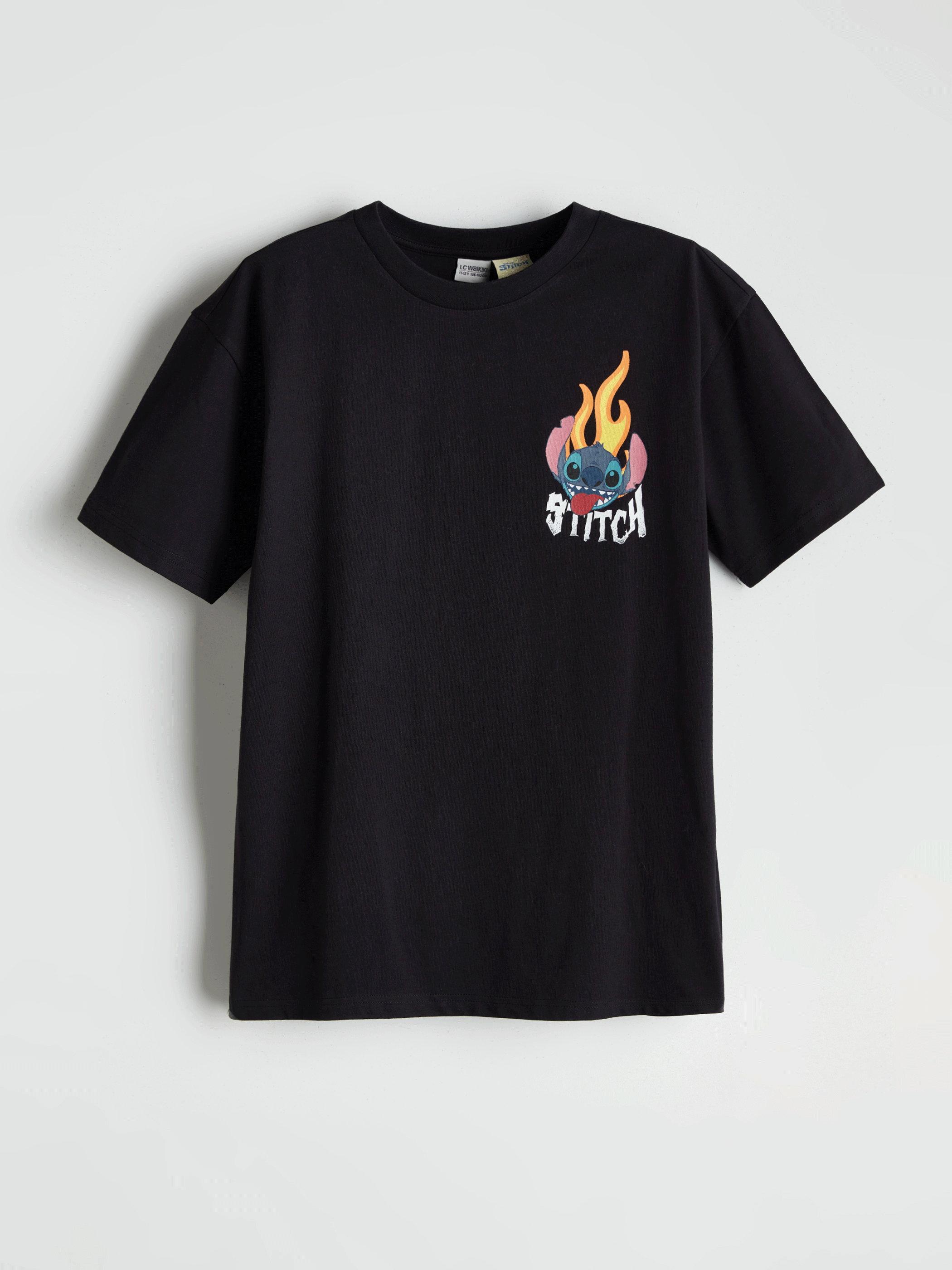 Crew Neck Stitch Printed Boys' T-shirt -S5OR37Z4-CVL