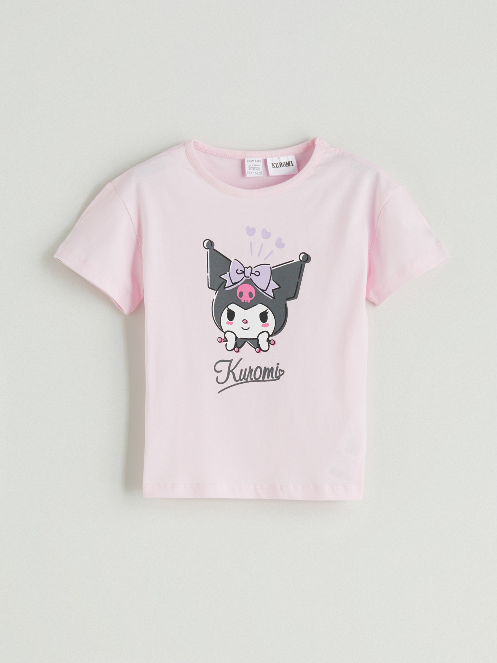 LCW baby Kuromi Baskılı Kız Bebek Tişört