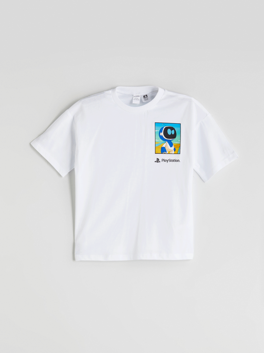 Beyaz Rahat Kalıp PlayStation Baskılı Erkek Çocuk Tişört
