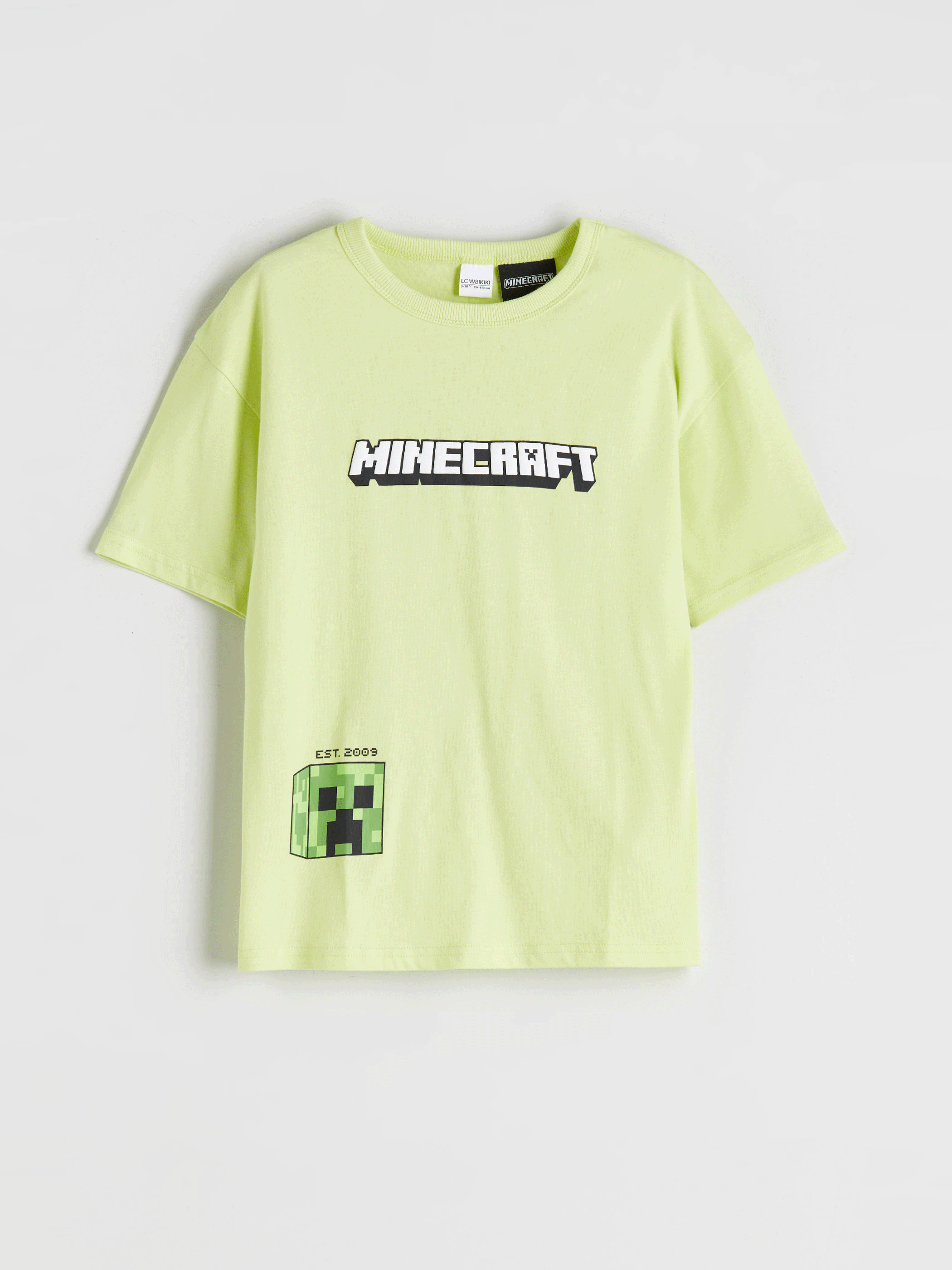 Футболка Для Мальчиков С Круглым Вырезом И Принтом Minecraft-1