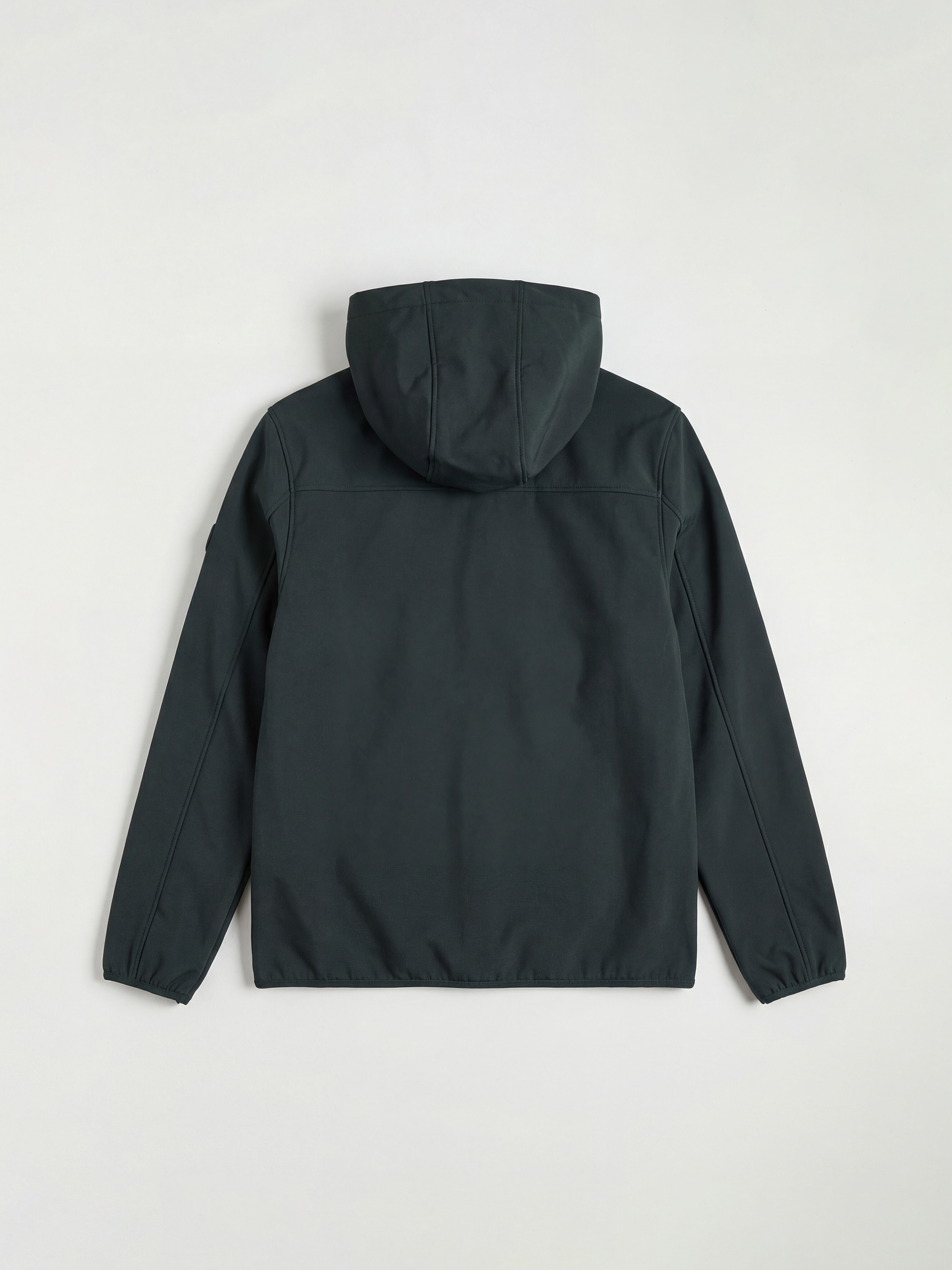 Yeşil Standart Kalıp Kapüşonlu Erkek İnce Mont-2