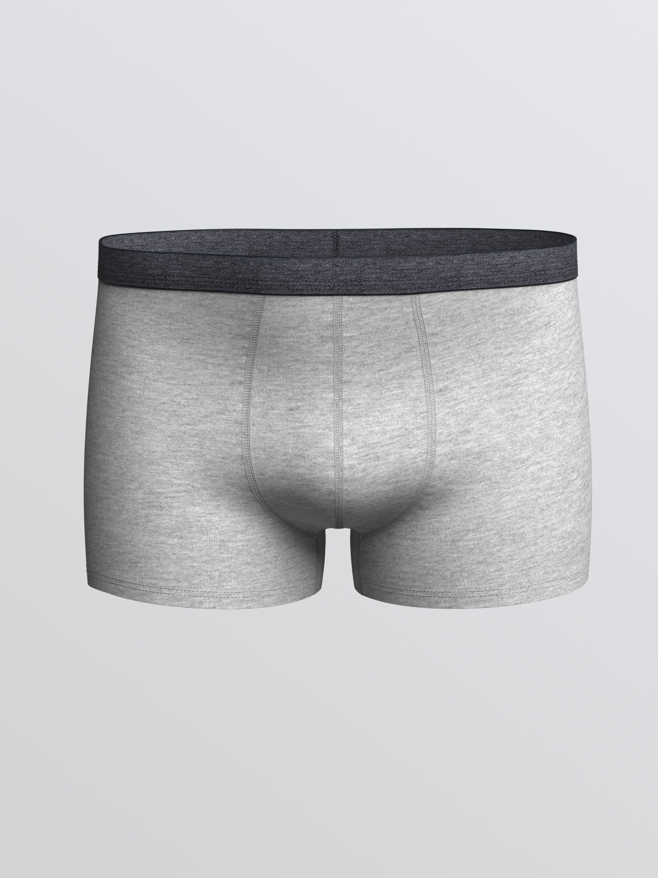 Gri Pamuklu Esnek Erkek Boxer