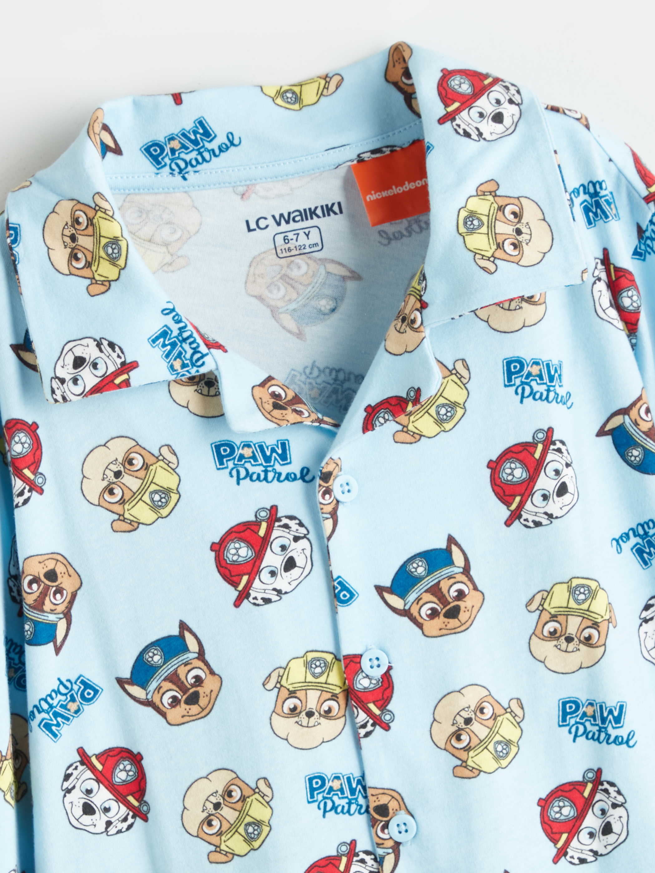 Mavi Desenli Erkek Çocuk Pijama Üst-2