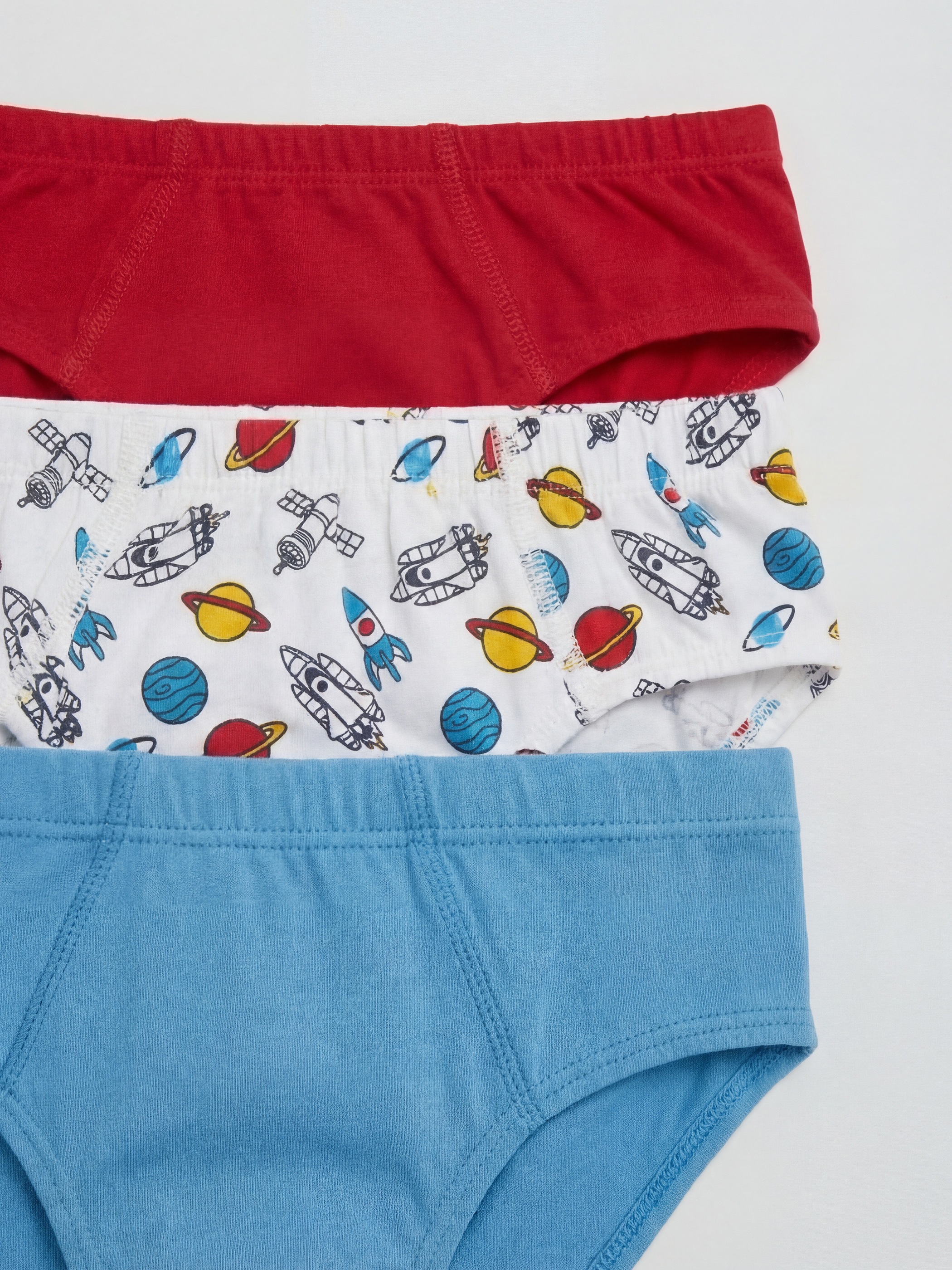 Beyaz Erkek Çocuk Külot 3'lü-8