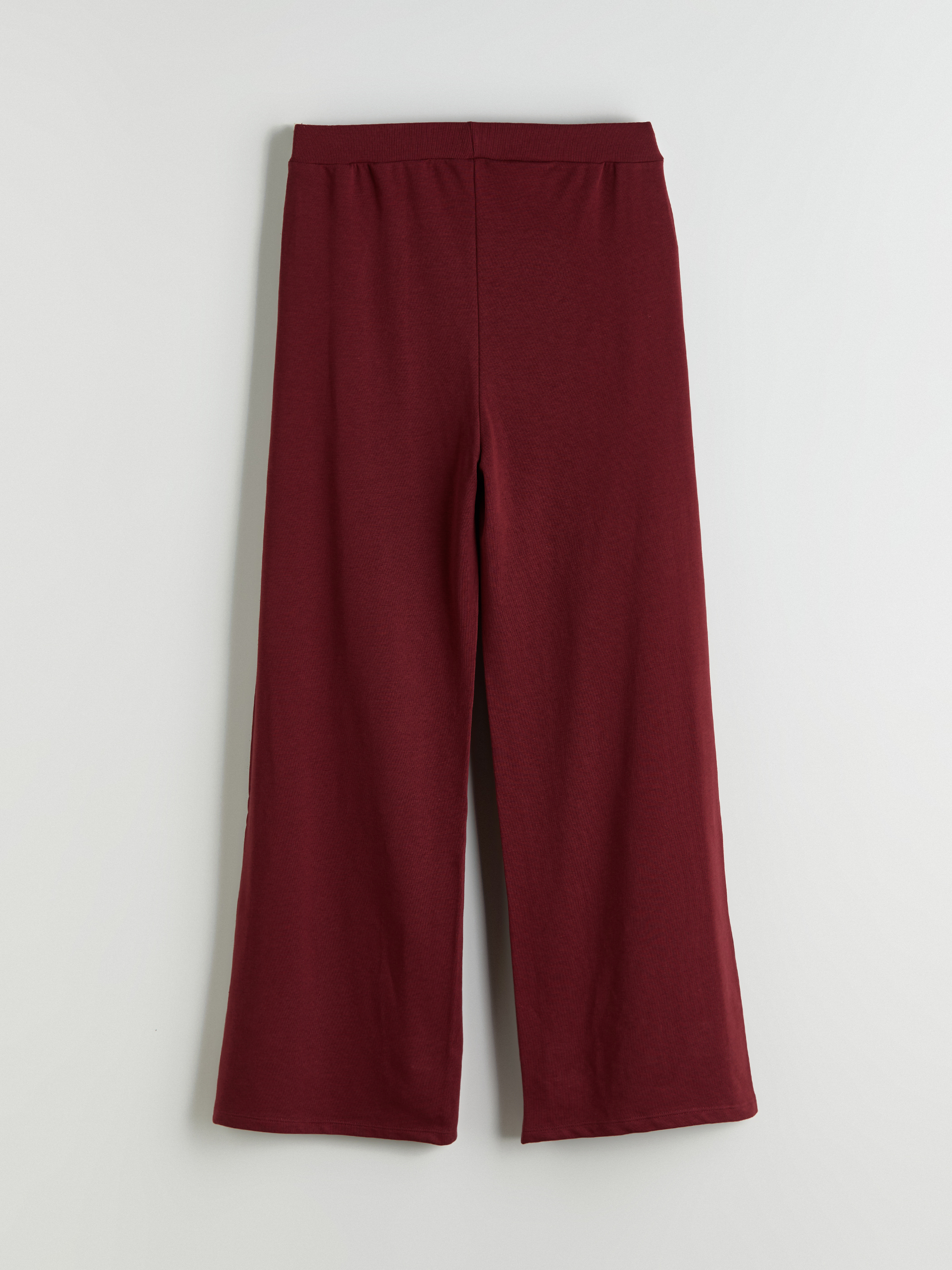 Bordo New York Nakışlı Kadın Pijama Alt-1