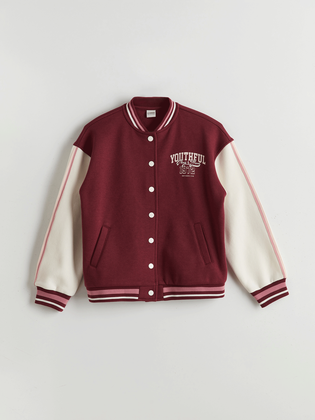 LCW Kids Girl PLUM Bomber Jacket -W55185Z4-YNM